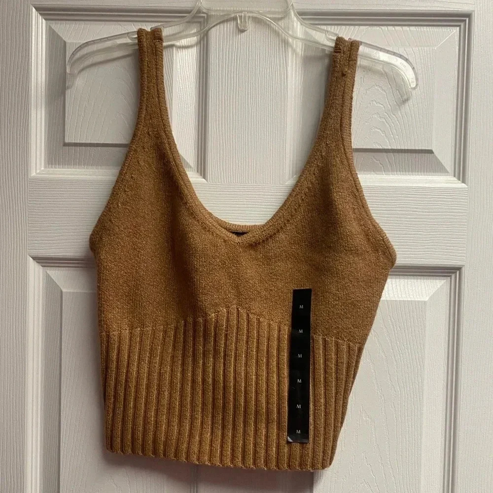 *SOLD Banana Republic X Repreve Knit Y2K Cotton Blend Crop Top Size Medium - Picture 1 of 3